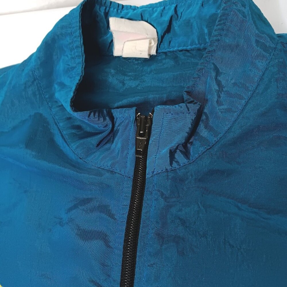 Surf Style Windbreaker Jacket 1 Size Myrtle Beach Chevy Pickup Blue Vintage Zip - Picture 6 of 14
